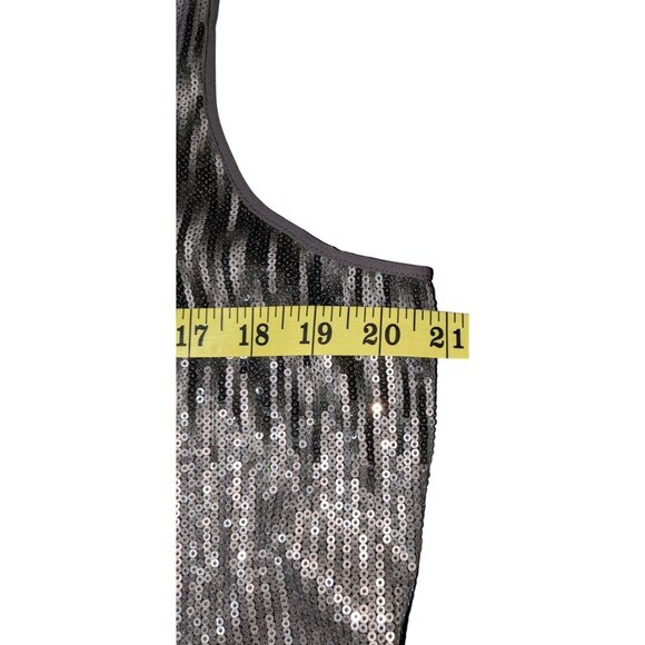 Calvin Klein XL Gray Silver Sequined Tank Top Party Holiday Christmas - Picture 10 of 10